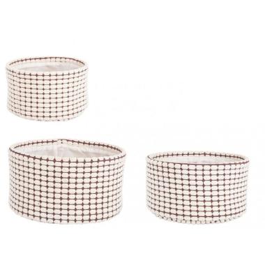 Portaoggetti Set pz.3 Nicky To Basso Bianco | Bizzotto