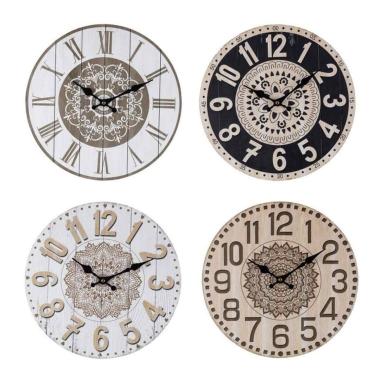 Orologio Parete Mandala Cm.ÃƒÂ˜34 Assortito 4 Modelli