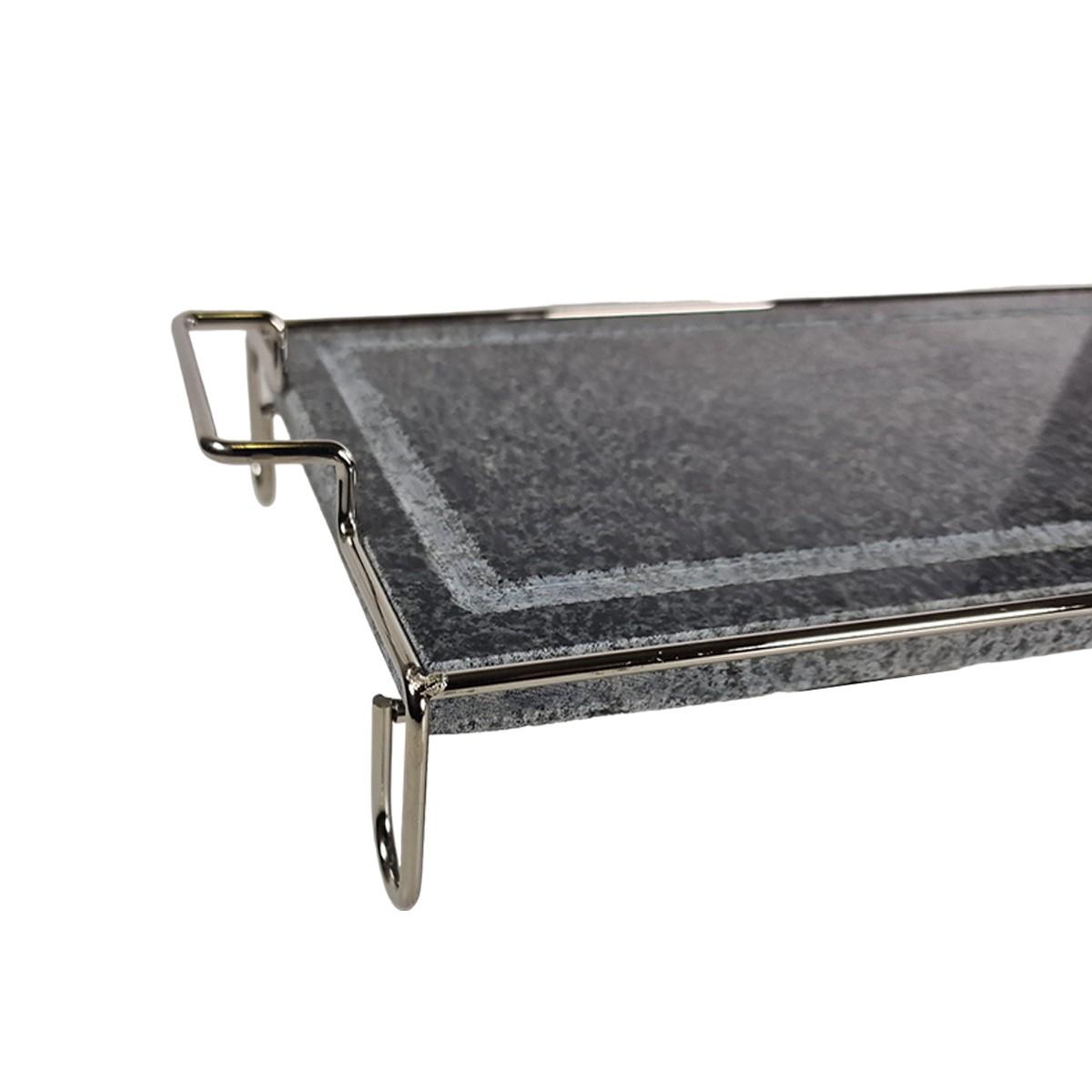 Ilsa Pietra Ollare Rettangolare con Stand + Vassoio - M2 Store (19x37 cm)