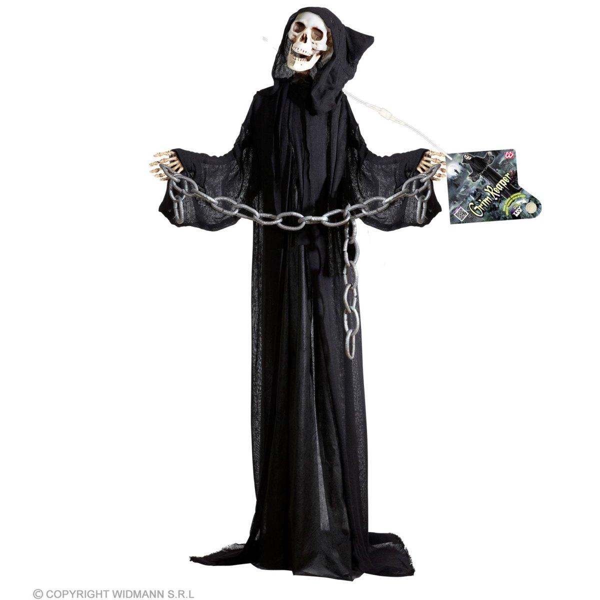 Decorazione luminosa scheletro animato Grim Reaper