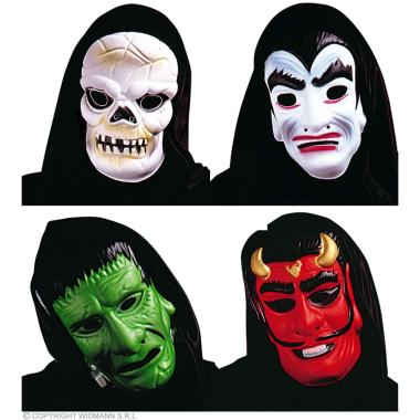 Maschera Horror con Cappuccio 4 Modelli