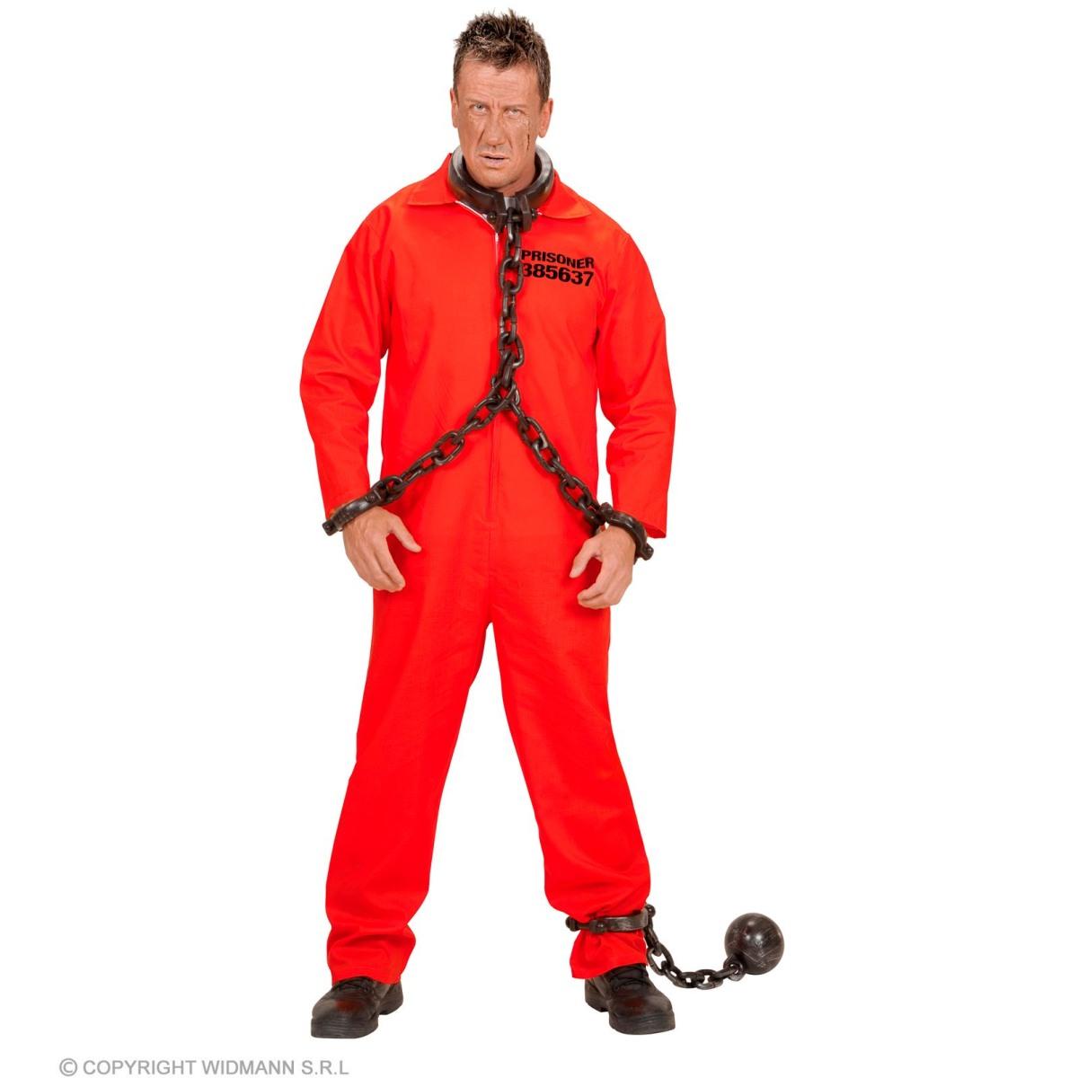 Costume Carcerato Tuta Rosso |Widmann