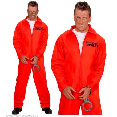 Costume Carcerato Tuta Rosso |Widmann