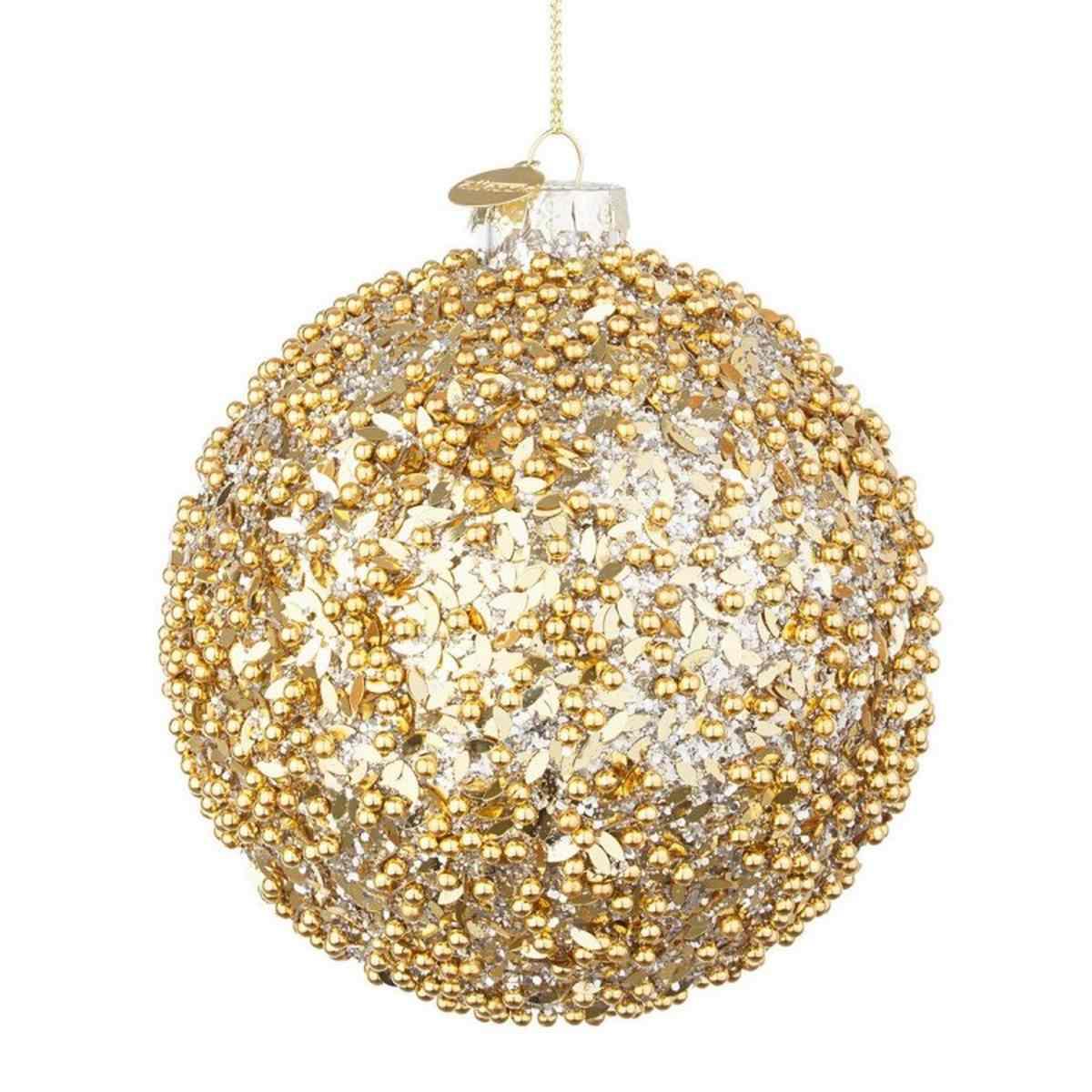 Pallina Natale Vetro cm.Ã˜10 Oro Reflect |Bizzotto