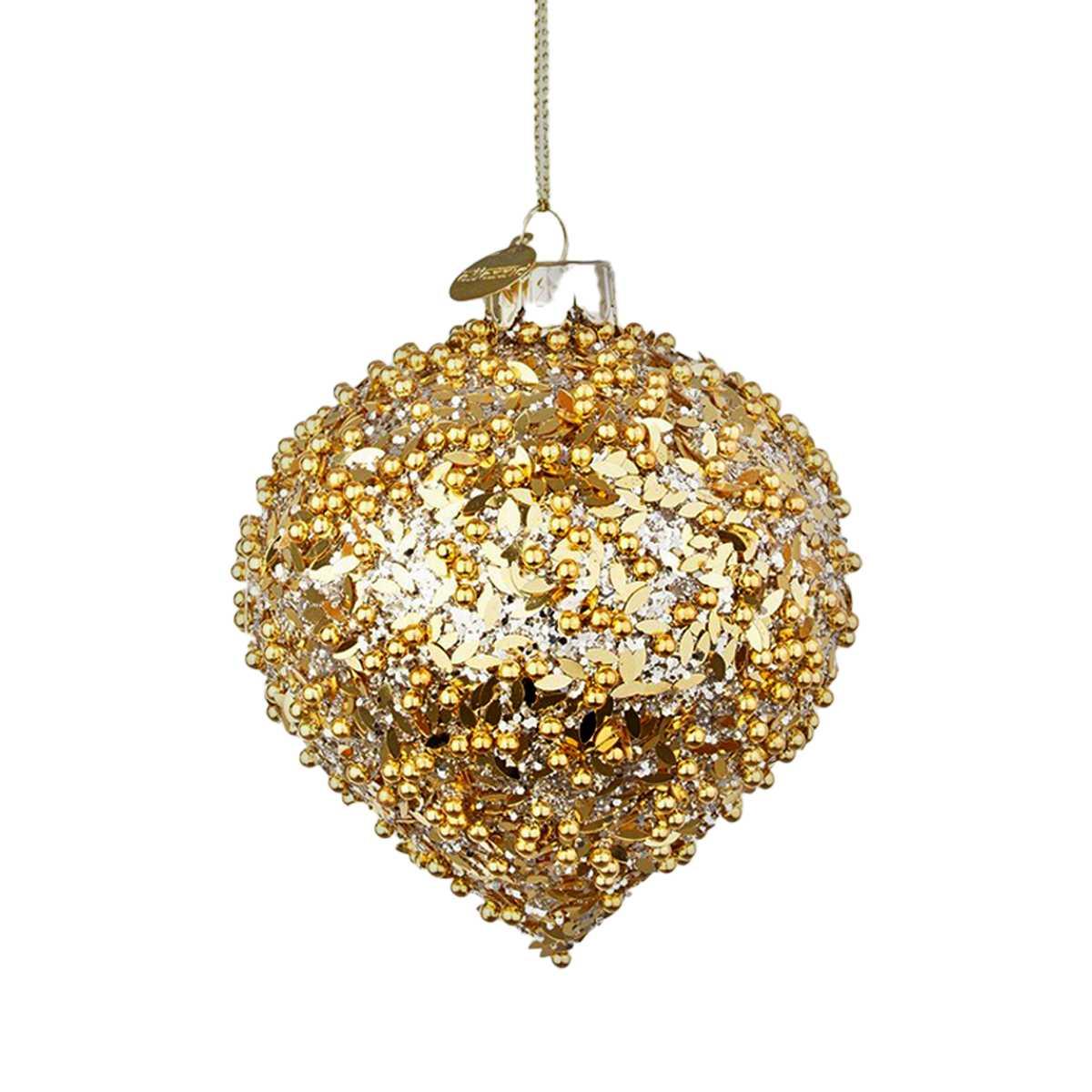 Pallina Natale Vetro cm.Ã˜8 Cipolla Oro Reflect |Bizzotto