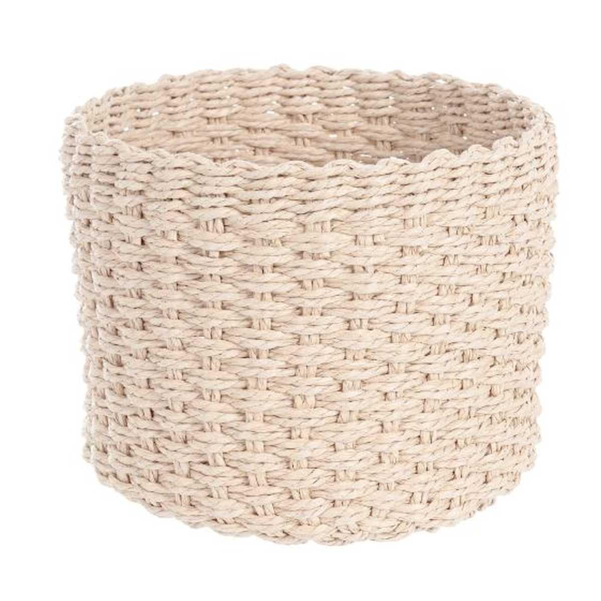Cesto Carta Tondo Beige cm.Ã˜22xh16 | Bizzotto