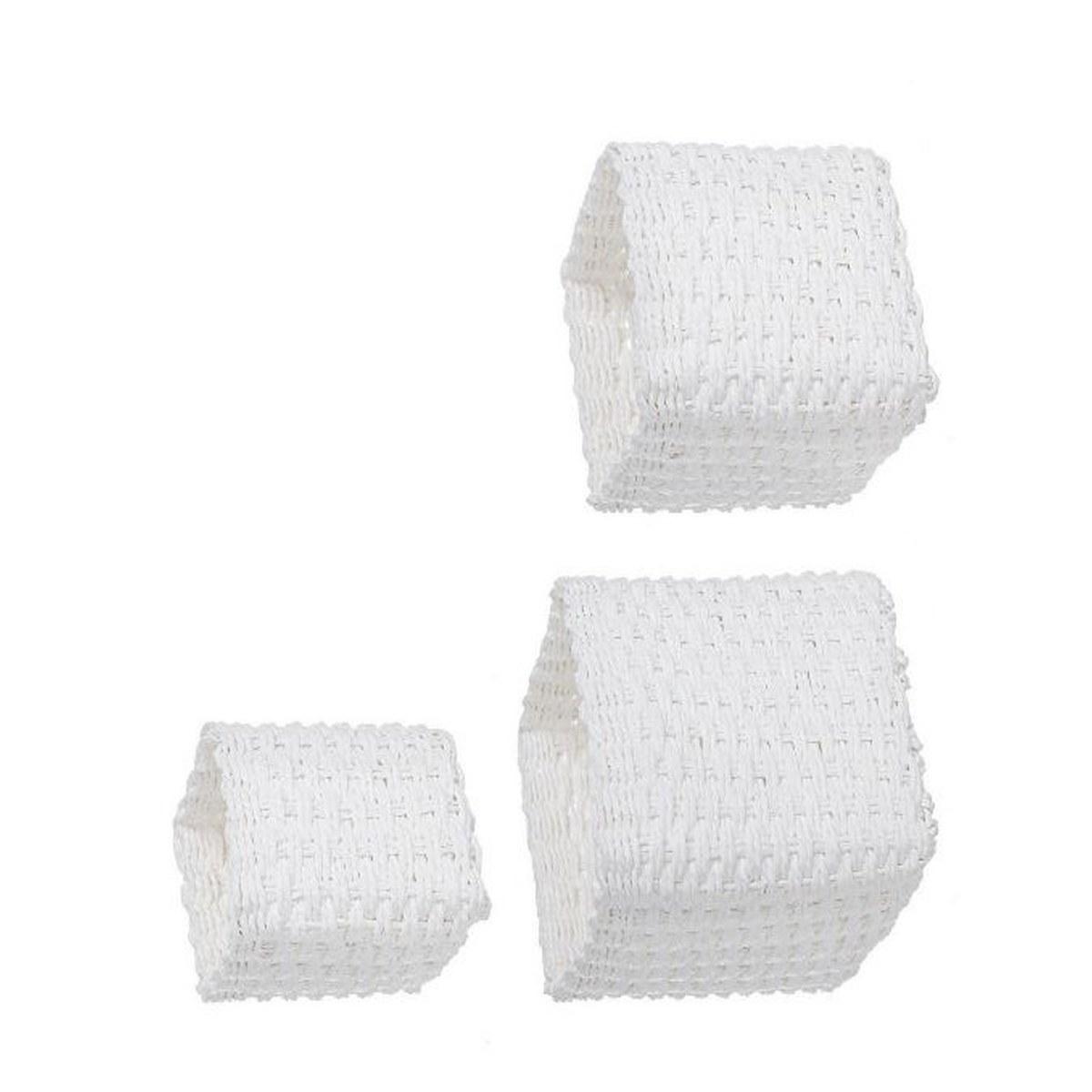 Cesto Carta Quadrato Bianco cm.15x15xh14 | Bizzotto