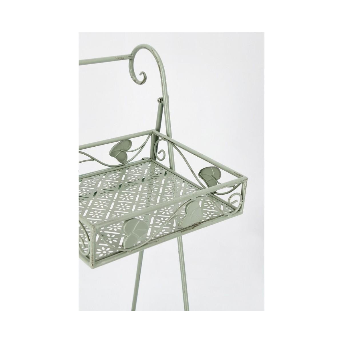 Portafiori 2 Posti Harriet Rettangolare Salvia con Ruote | Bizzotto