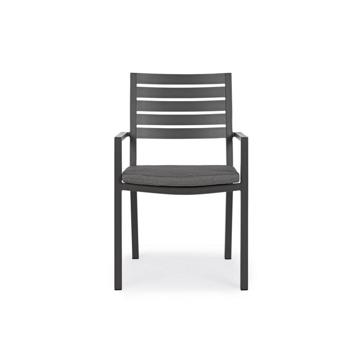 Sedia con Braccioli Helina Antracite Lh32 | Bizzotto