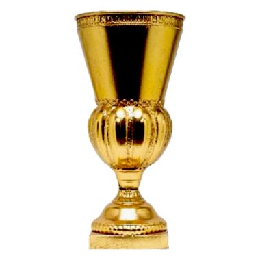 Vaso Metallo Coppa Retrò Oro cm.29x52 -110
