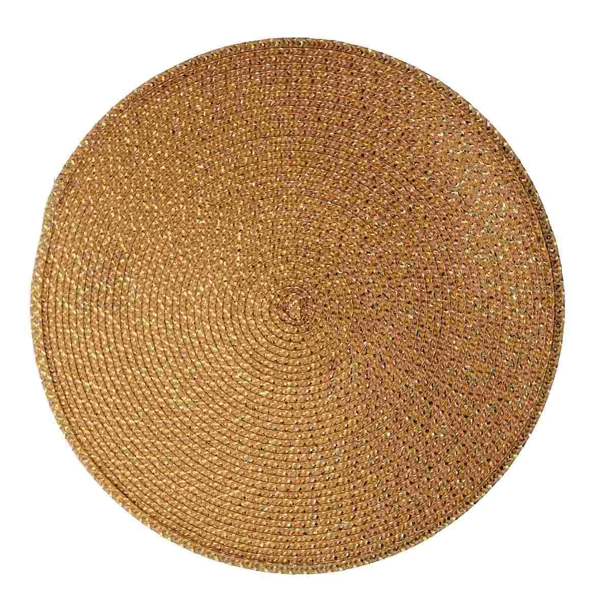 Tovaglietta Natalizia Sottopiatto Foglia Naturale Oro cm.Ã˜38 |Vacchetti