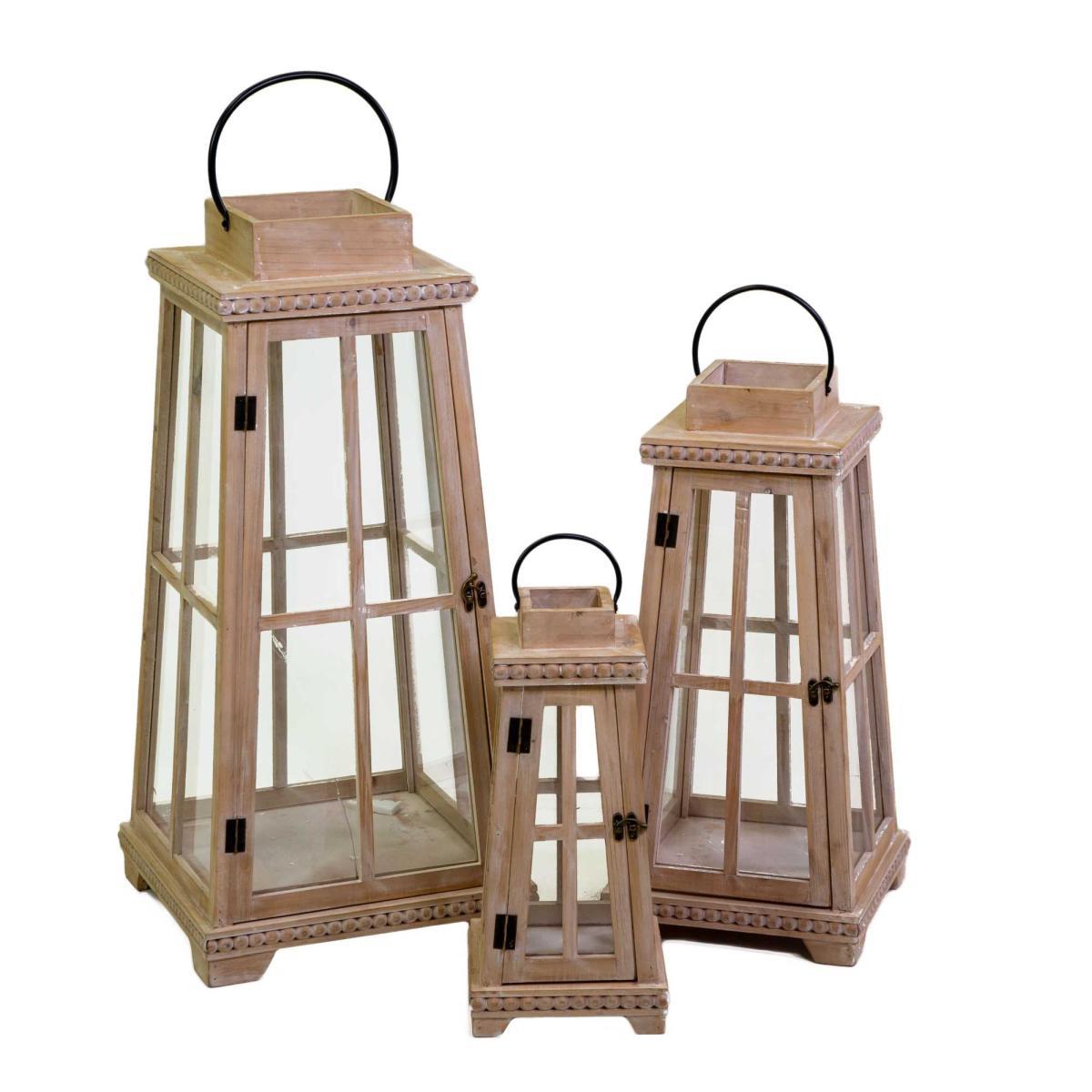 Lanterna cm.20x20xh42 Legno |Vacchetti