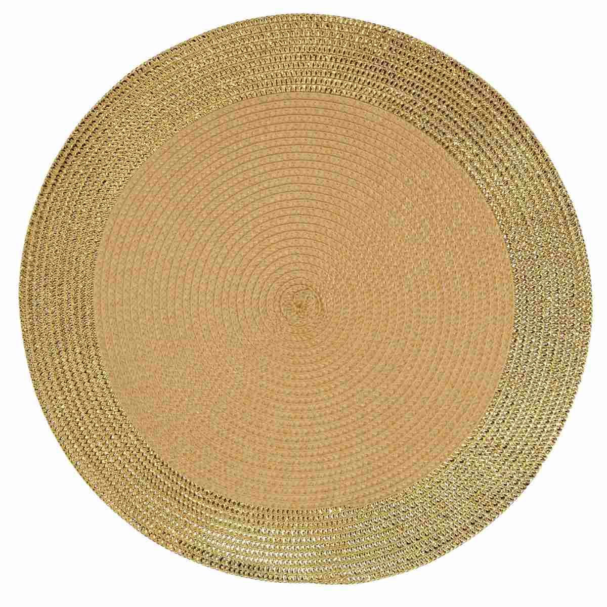 Tovaglietta Natalizia Sottopiatto PVC Oro cm.Ã˜38 |Vacchetti