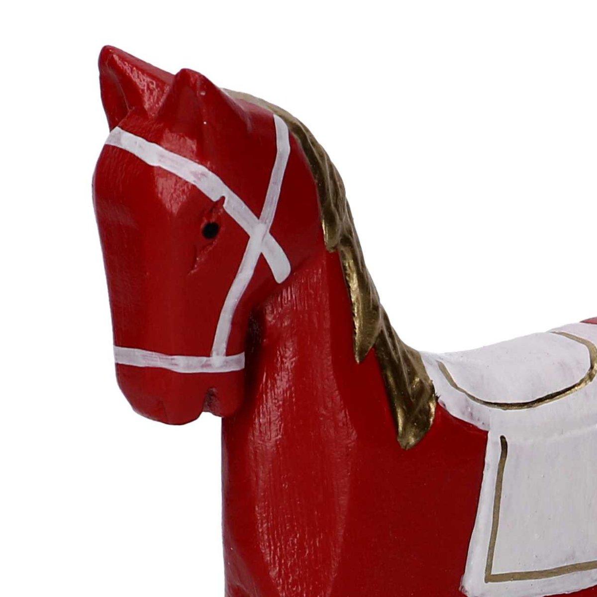 Cavallo Dondolo Legno Rosso cm.18