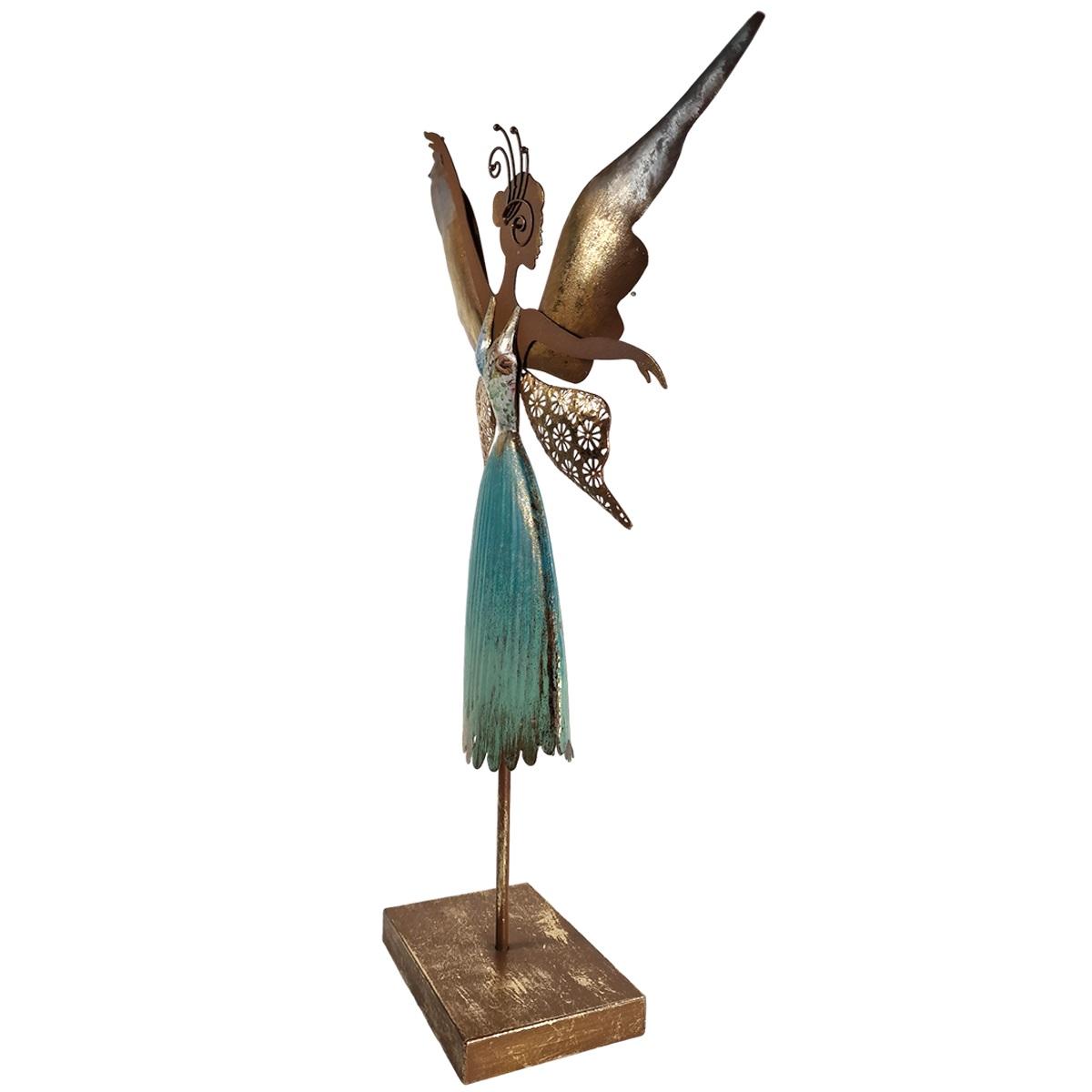 Statua Angelo Ballerina Metallo cm.67