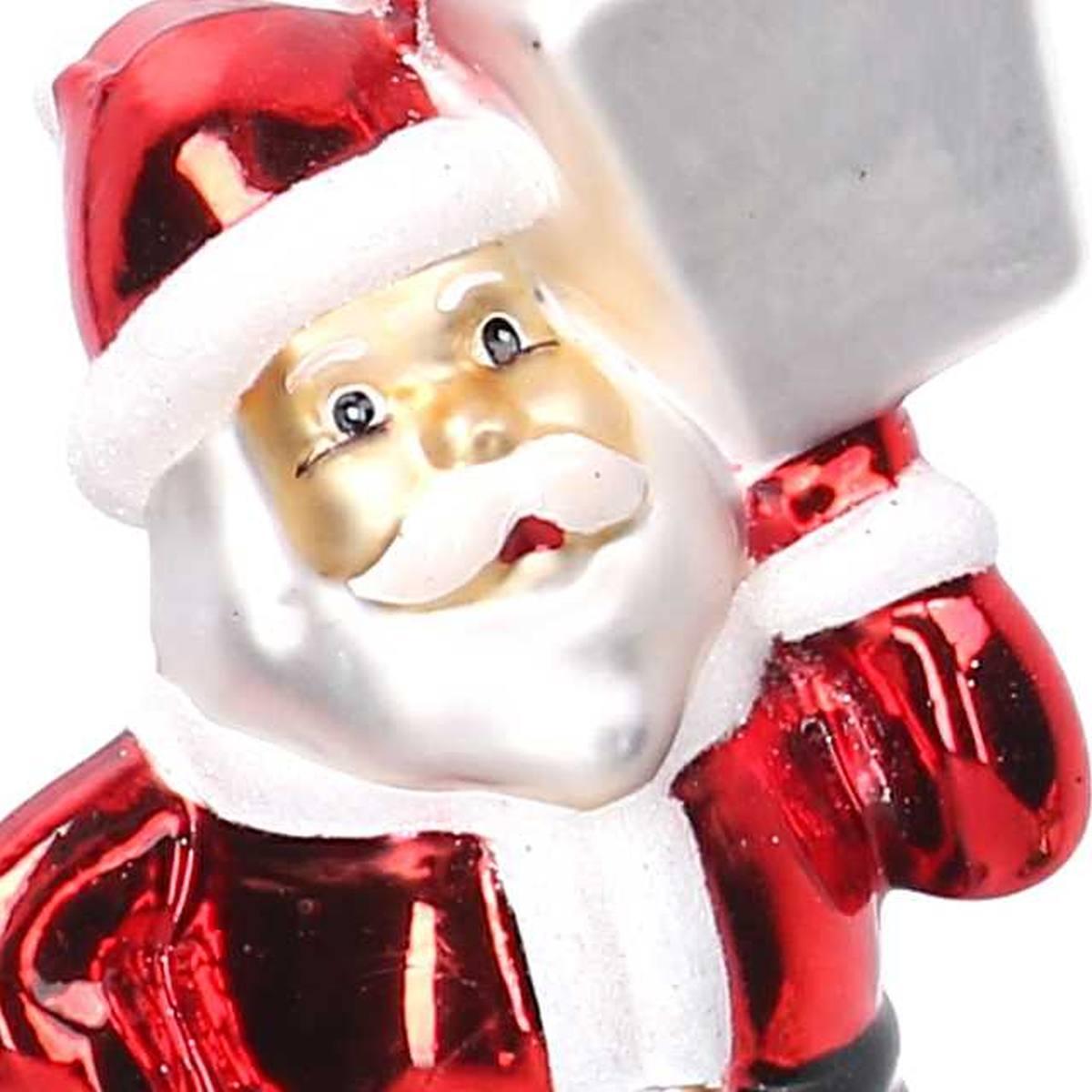 Pallina Natale Vetro Babbo Natale cm.14 |Bizzotto