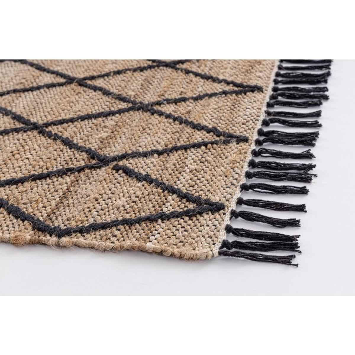 Tappeto Shaila Naturale-Nero cm.60x90 | Bizzotto