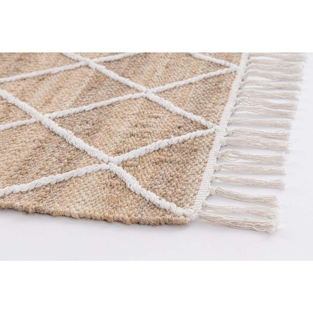 Tappeto Shaila Naturale-Bianco Cm.60X90