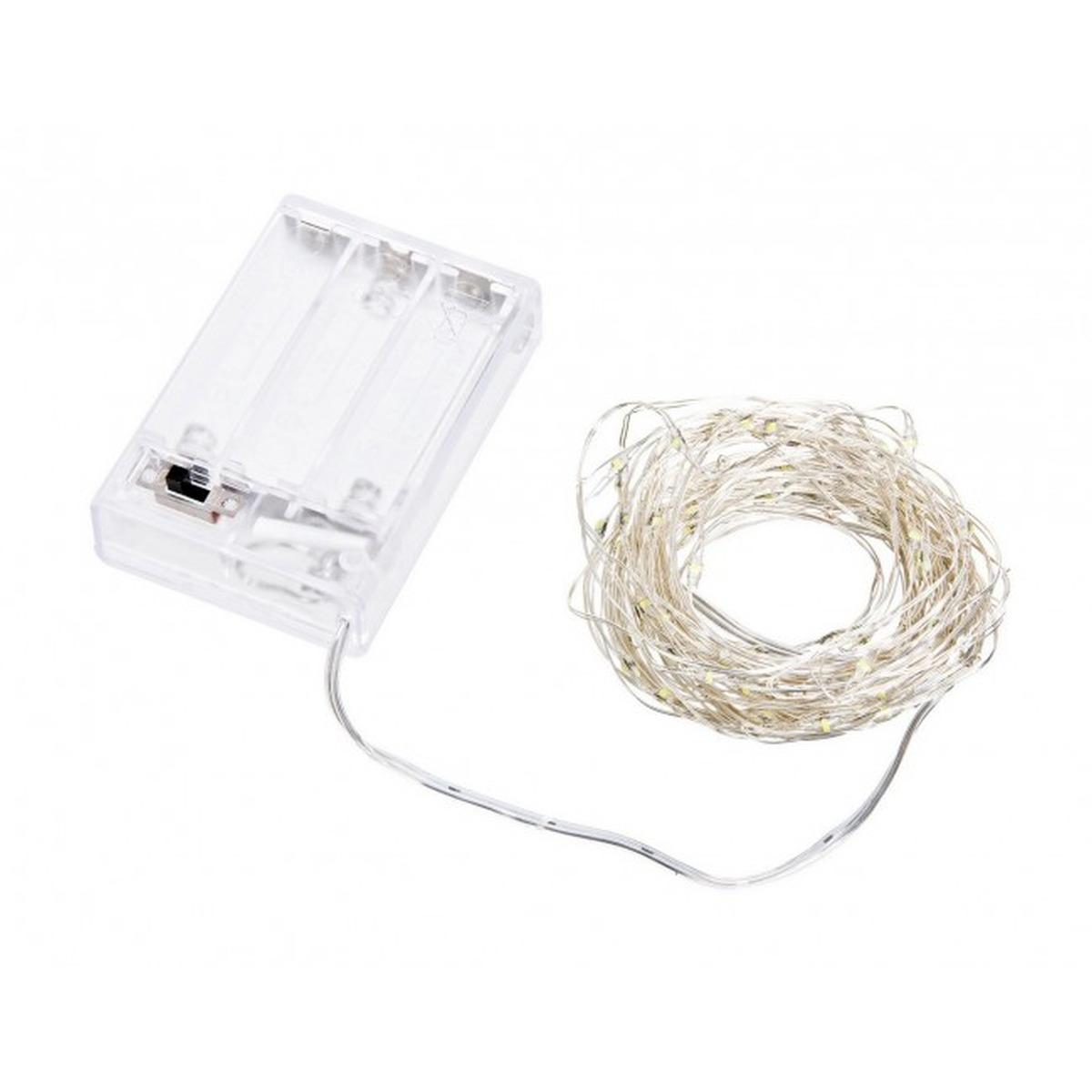 Luci Natale Esterno Batteria LED 40 Micro Bianco Caldo |Bizzotto