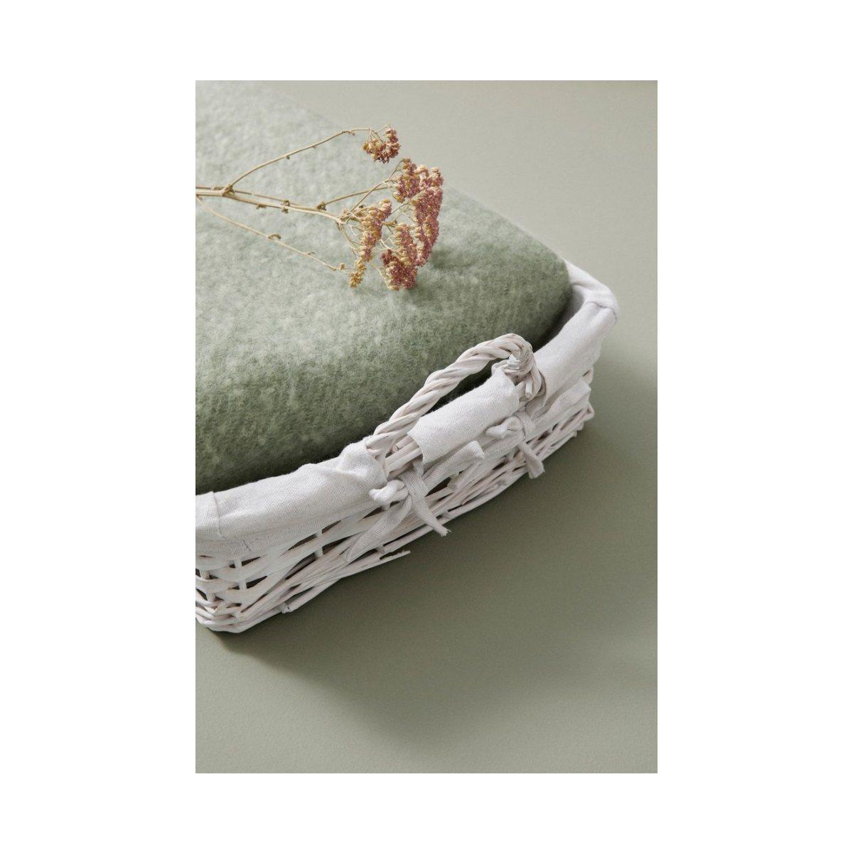 Cestino 2 Manici Alesha Rettangolare Bianco | Bizzotto