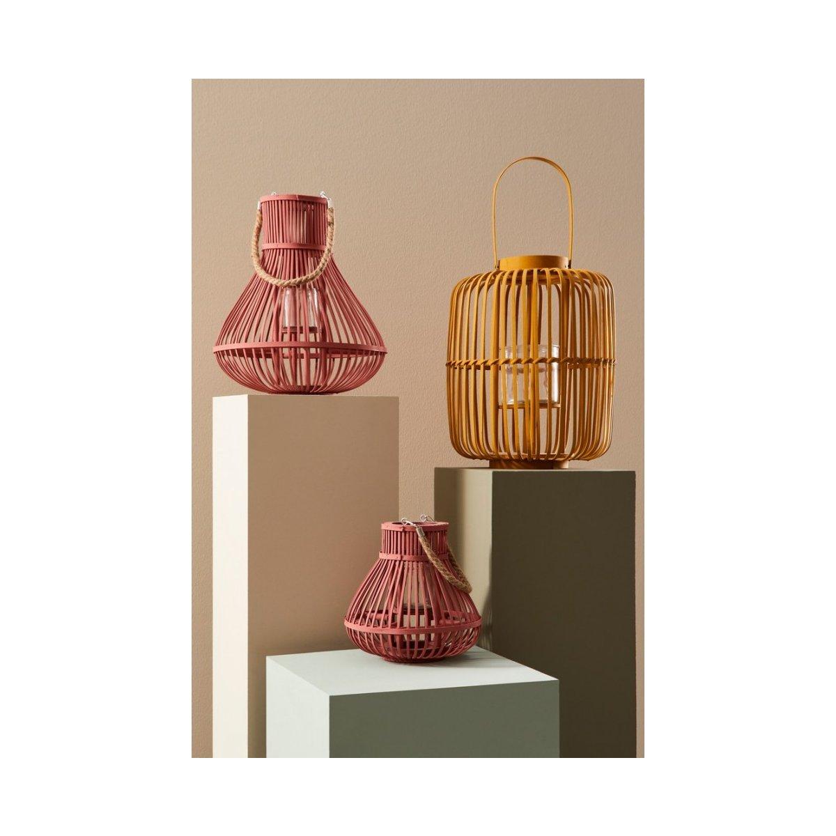 Lanterna Belem Rosa con Manico L | Bizzotto