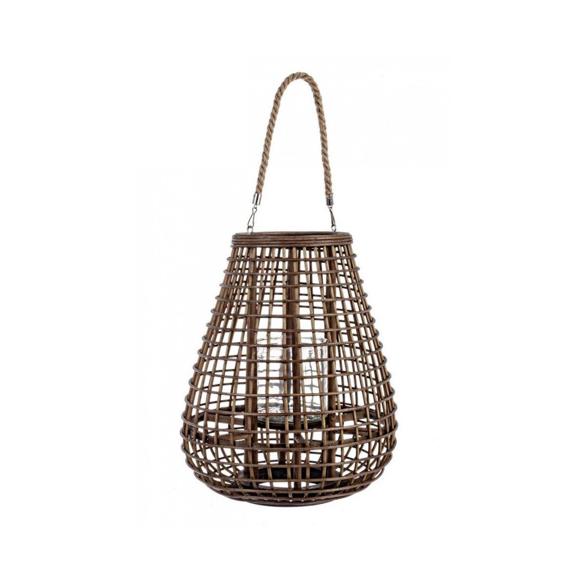 Lanterna Mombasa Nat Con Manico Cm.H40