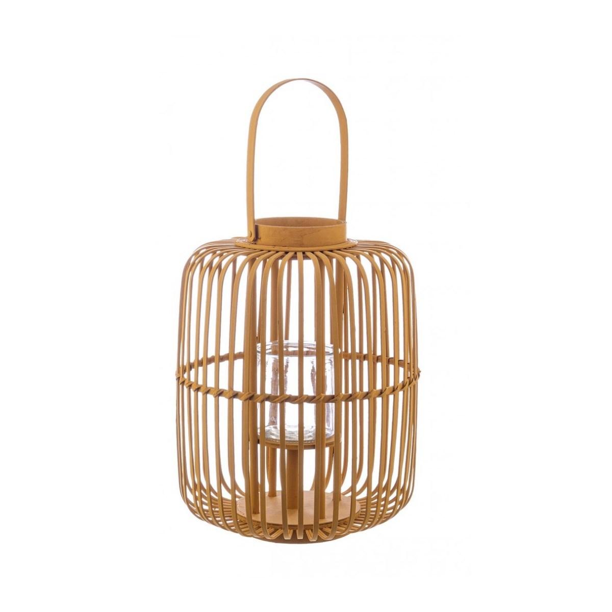 Lanterna Brielle Arancio con Manico L | Bizzotto