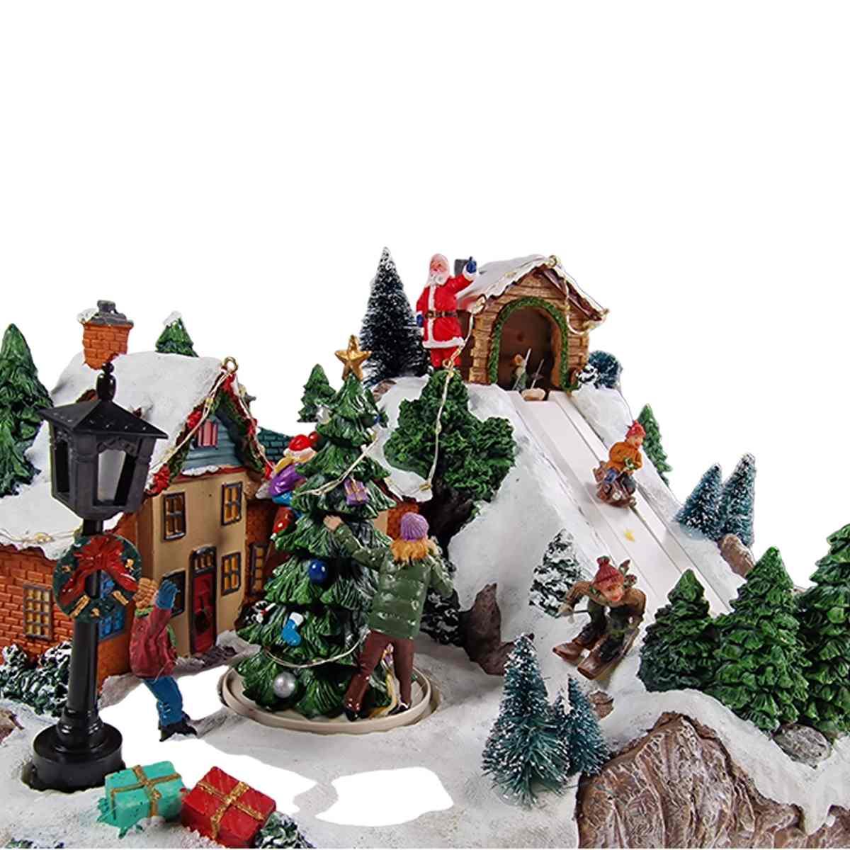 Giostra Natale Villaggio con Luci Suoni e Movimento cm.263x30x21
