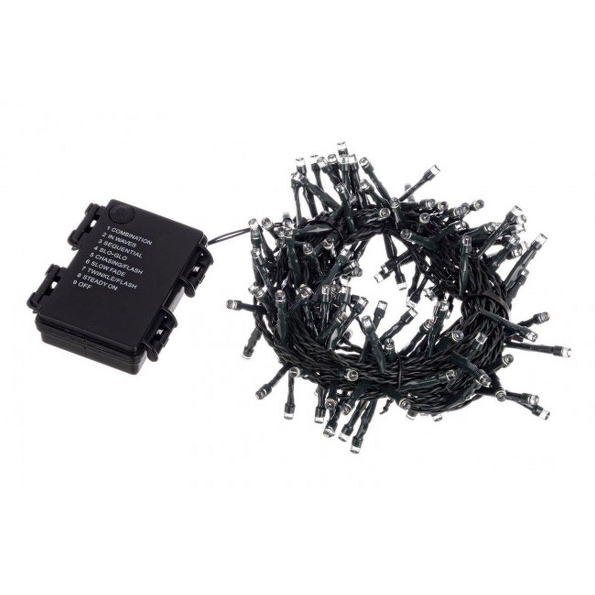 Luci Natale Esterno Batteria LED 96 Bianco Caldo mt.5 con Timer |Bizzotto