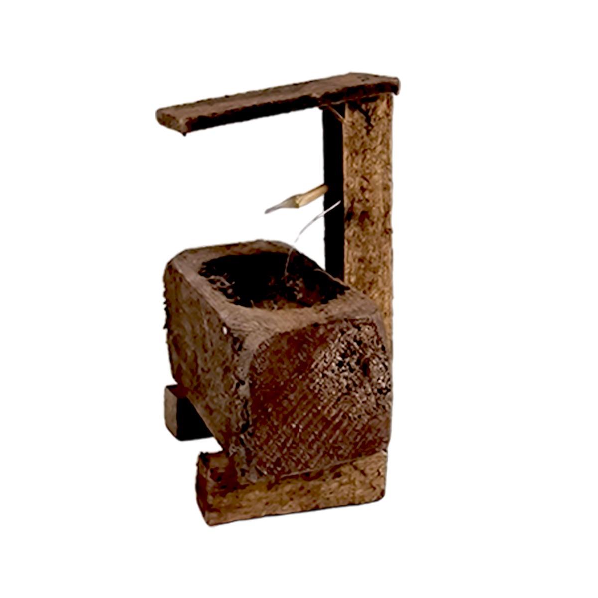 Fontana Elettrica Legno a basamento con Tettino cm.7x3xH8 | Rossi Rosa