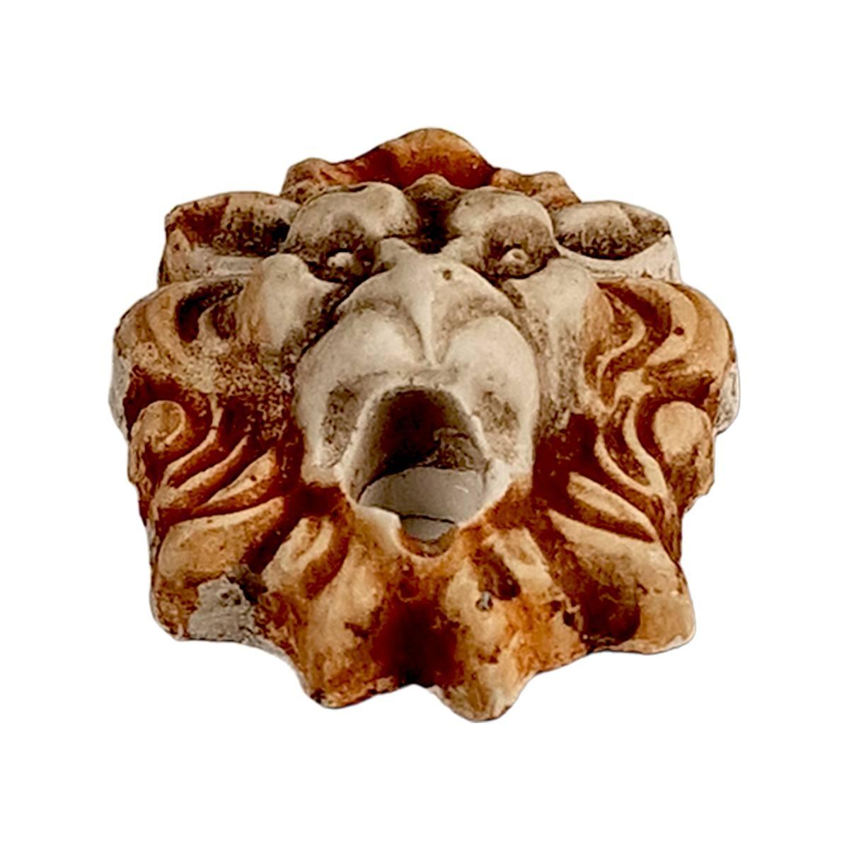 Testa Leone Piccola in Gesso cm.3x1x3,5 | Rossi Rosa