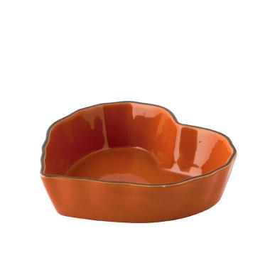 Pirofila Stoneware Cuore Arancione cm.19