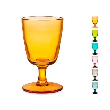 Bicchiere Vetro Calice Color Set pz.6