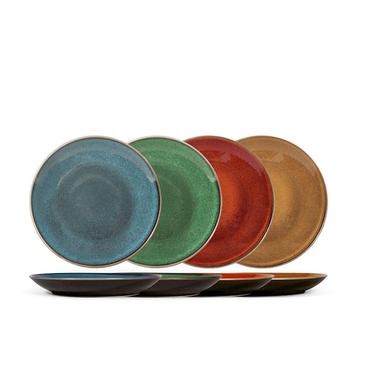 Piatto Tavola Porcellana Marrakesh Frutta Marrone cm.Ã˜20,5 | H&H