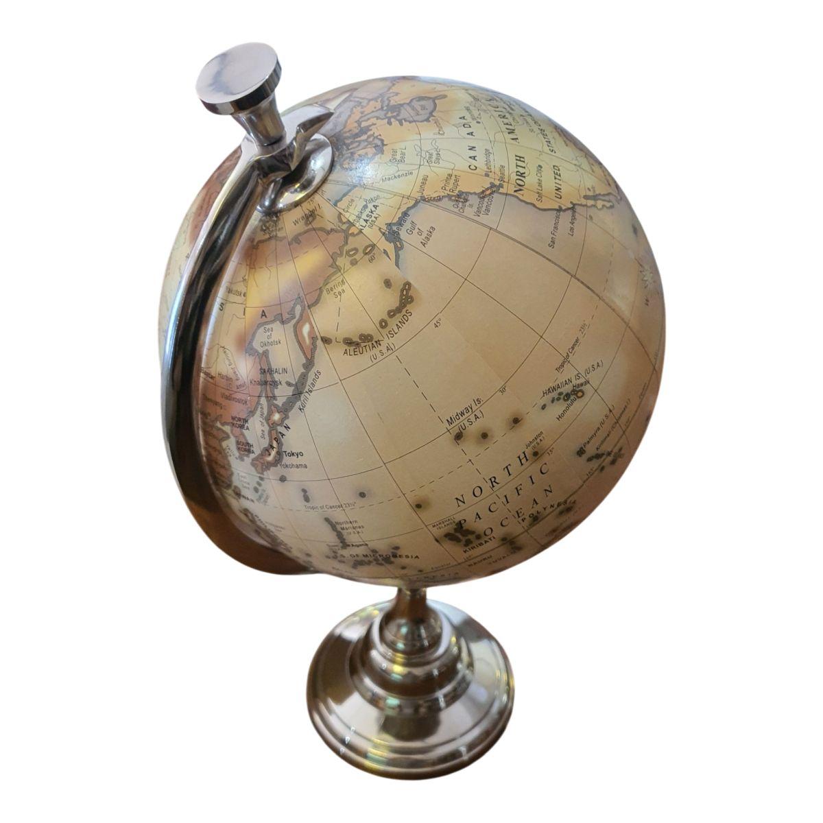 Mappamondo girevole stand metallo