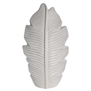 Vaso Ceramica Foglia Bianca cm.40