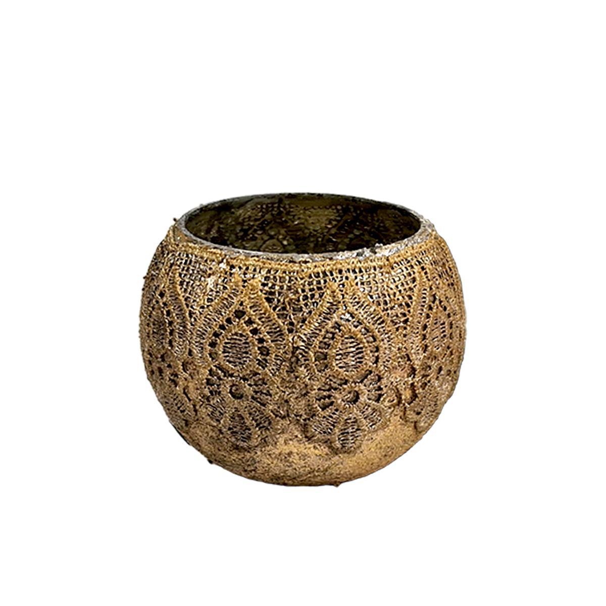 Portacandela Metallo Crochet Oro cm.Ã˜8 |Innova