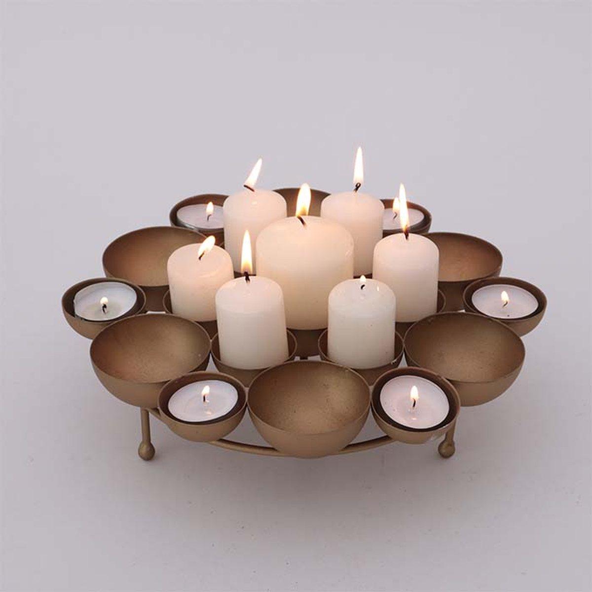 Portacandela Metallo Lullaby cm.28x28x4 |Innova