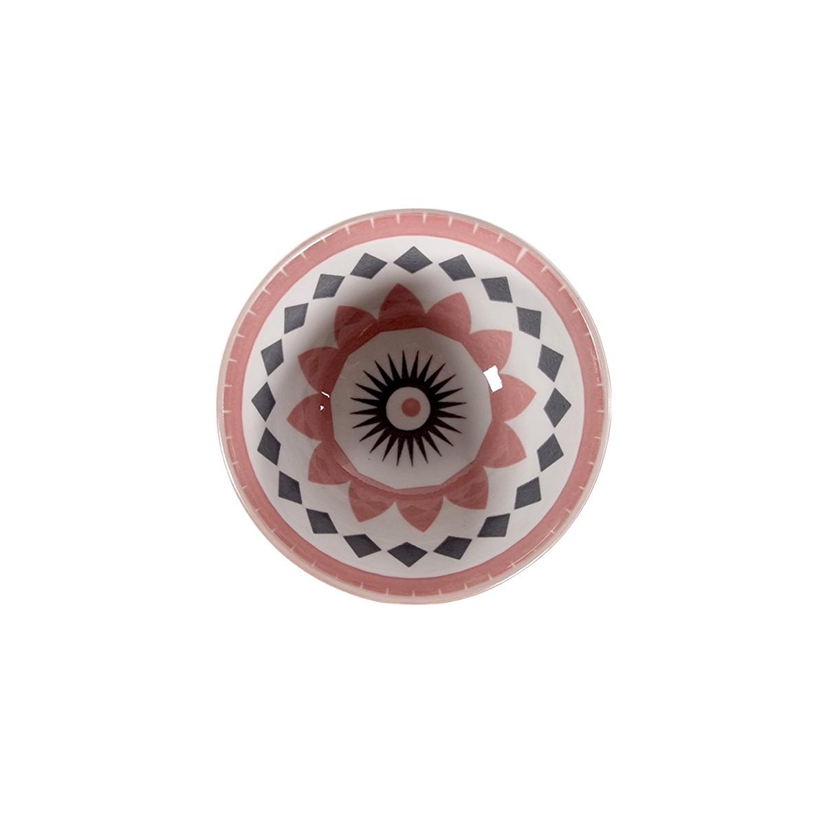 Ciotola Porcellana Rosa con Decori cm.Ø9