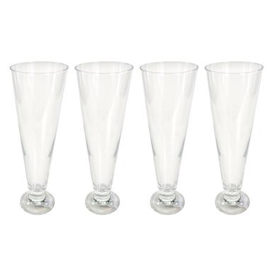 Bicchieri Vetro Set pz.4 Birra Pilsner ml.385