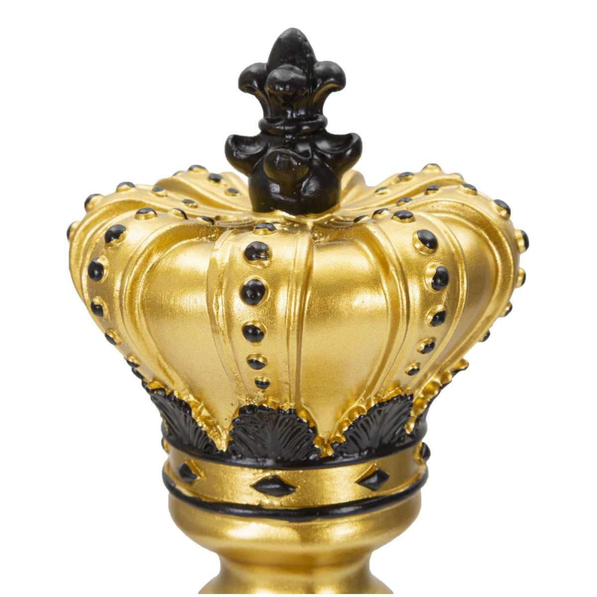 Scultura Re Oro e Nero cm.Ø13x40,5 | Mauro Ferretti