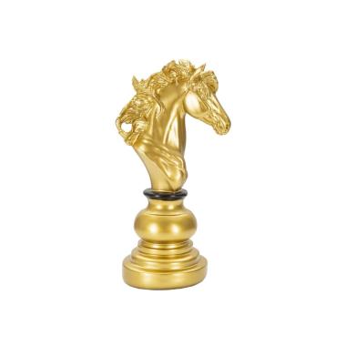 Cavallo Oro E Nero cm.14x11x27