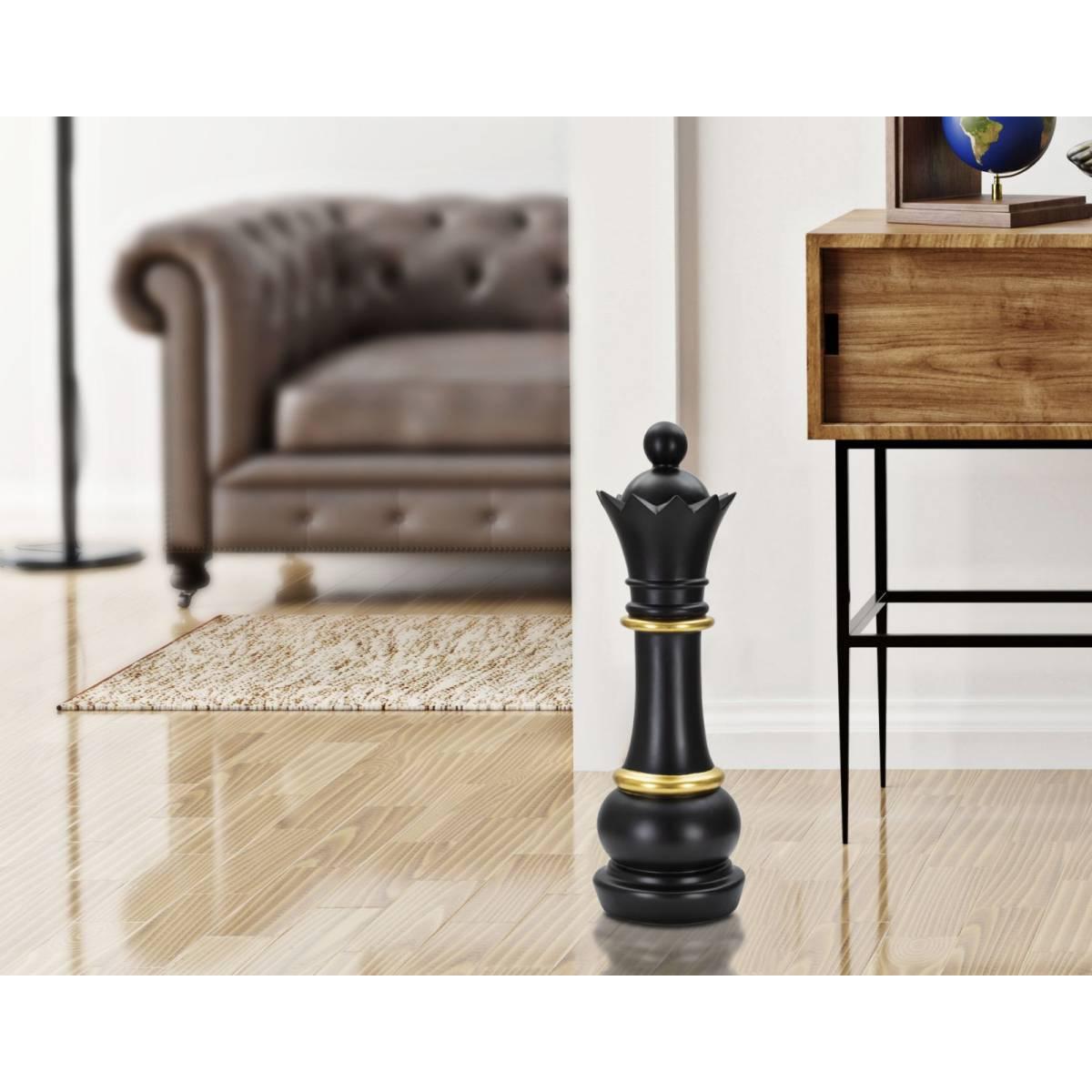 Scultura Regina Nero e Oro cm.ÃƒÂ˜15x50 | Mauro Ferretti