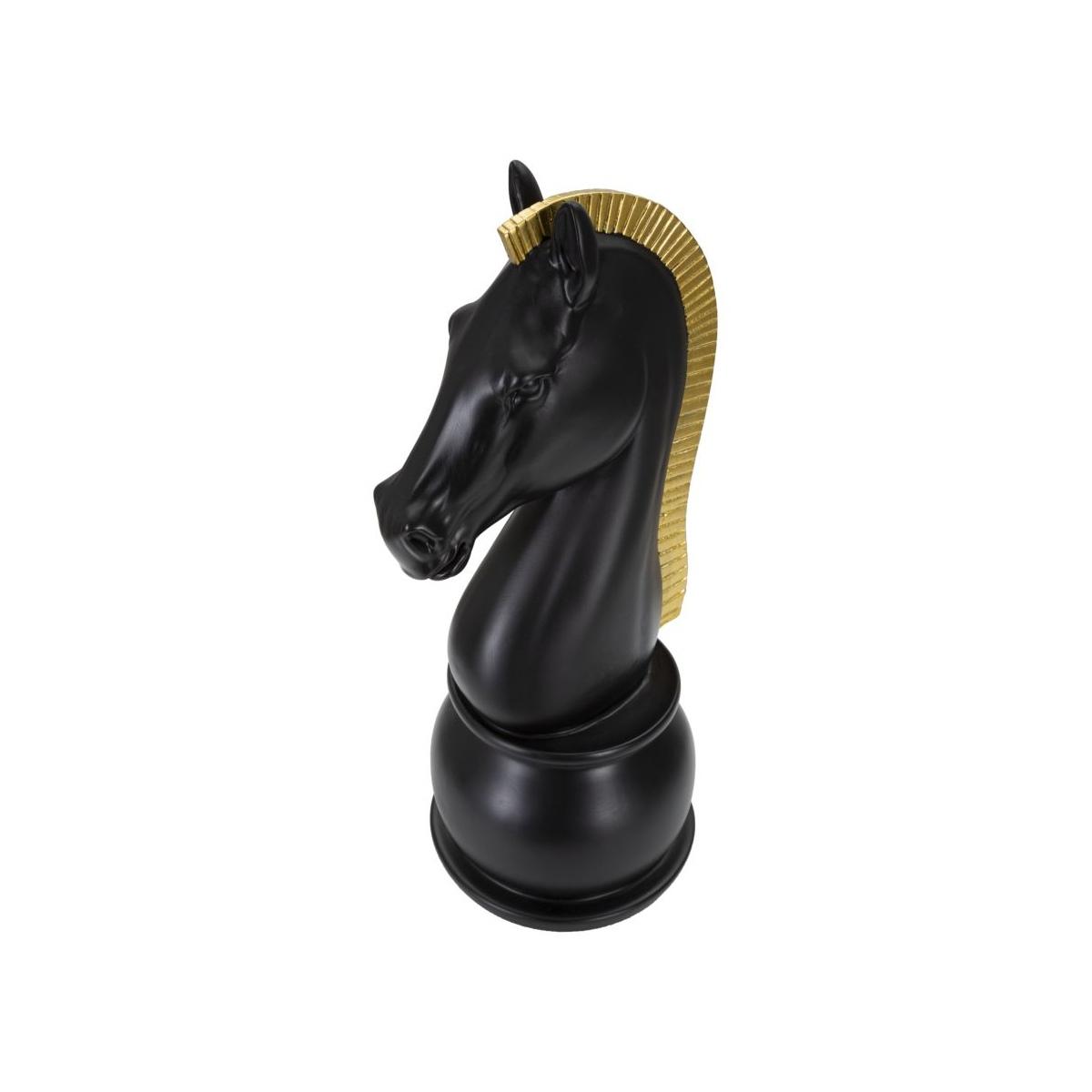 Cavallo Nero E Oro cm.Ø18,5x50