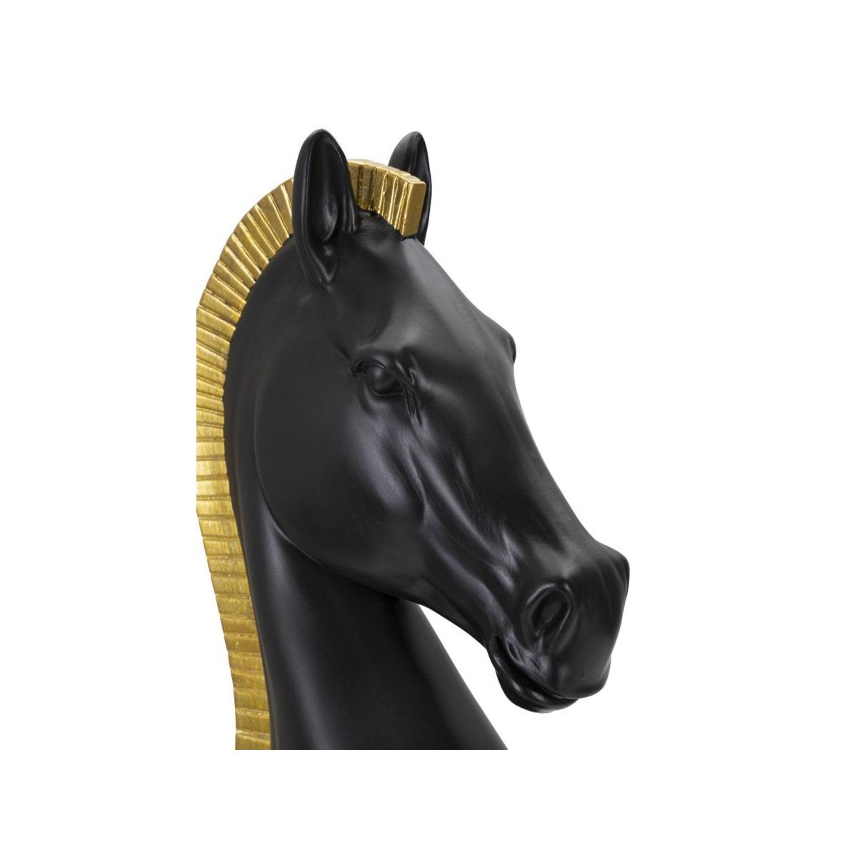Cavallo Nero E Oro cm.Ø18,5x50