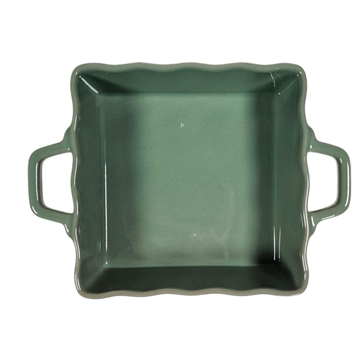 Ciotola Pirofila Stoneware Verde cm.21x15xh6