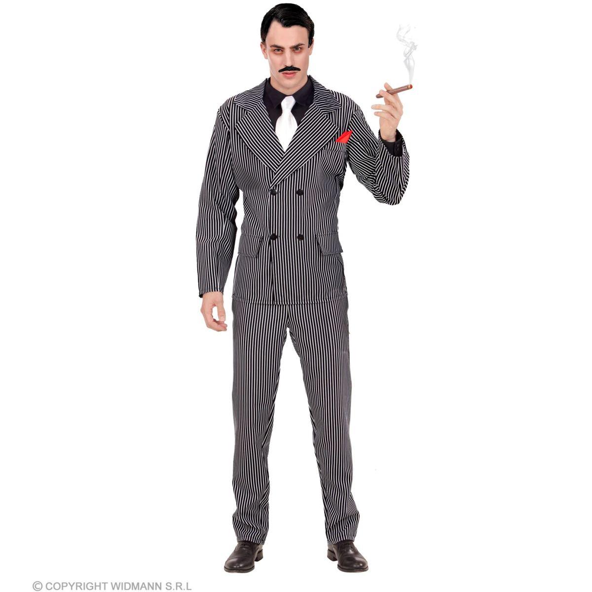 Costume Gangster Padrino Nero Gessato |Widmann