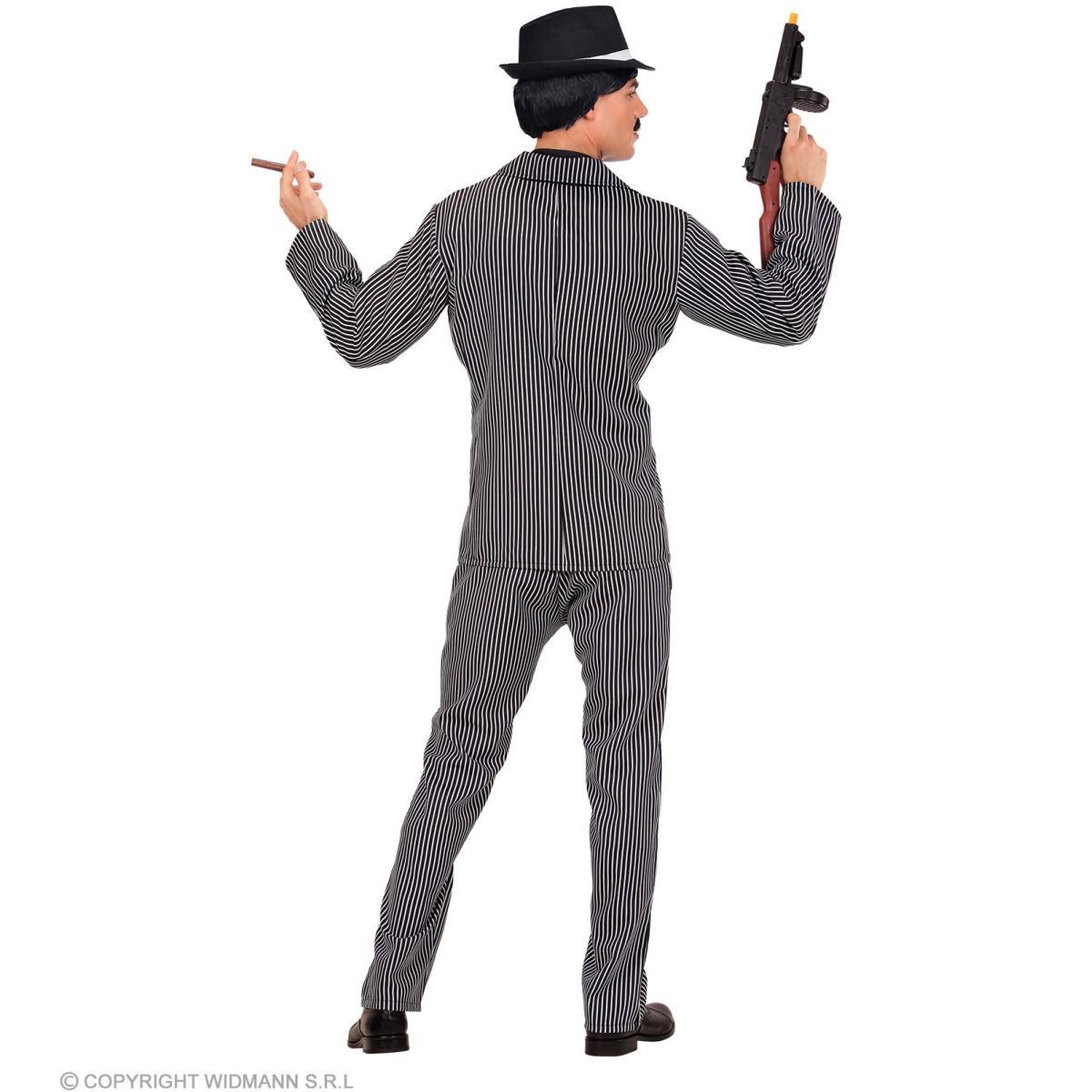 Costume Gangster Padrino Nero Gessato |Widmann