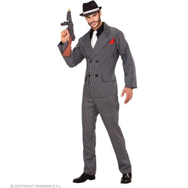 Costume Gangster Padrino Nero Gessato |Widmann