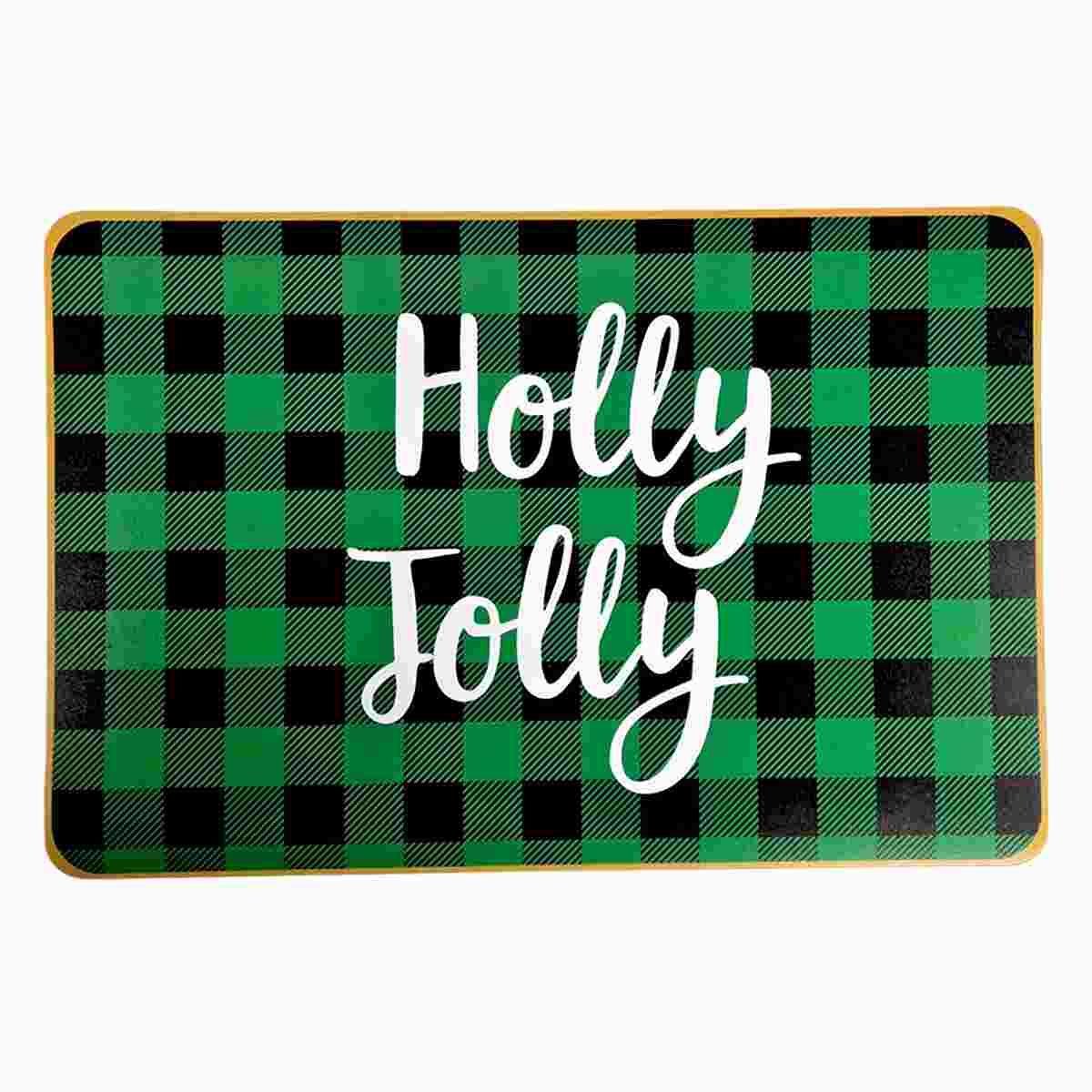 Tovaglietta Natalizia Sottopiatto PVC Tartan Quadri Verde cm.30x46 |Fade